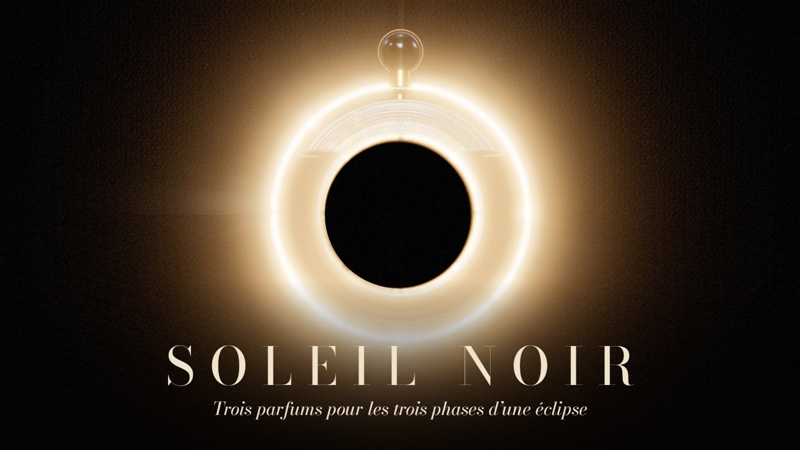 Soleil Noir : le flacon anneau posé sur l’éclipse